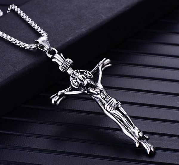 

europe and the united states popular titanium steel jesus pendant pendant vintage men stainless steel casting fashion popular, Silver