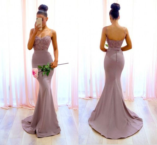 

2019 new arrival purple spaghetti straps prom dresses floor length lace applique formal dresses evening gowns vestidos de fiesta, Black