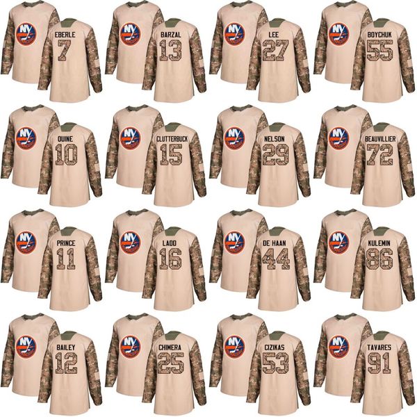 

New York Islanders Jersey Veterans Day Practice 16 Andrew Ladd 27 Anders Lee 66 Josh Ho-Sang 91 John Tavares Hockey Jersey Free Shipping