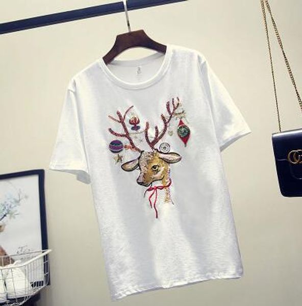 

embroidery to of a heavy summer t-shirt, sequin personality create new design, lovely stylish design, sweet shipping industry yout xfkt, Black