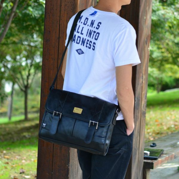 

032518 new man vintage messenger bag men fashion shoulder bag