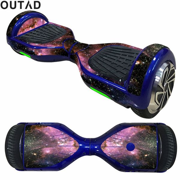 OUTAD 6,5 Zoll selbstausgleichender Roller-Hautaufkleber, Aufkleber für Elektro-Skateboard, 2-Rad-Schutzhülle