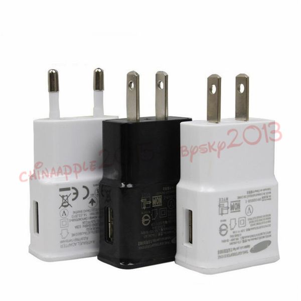 

500шт белый черный цвет ес сша 2a 2000mah реальная емкость ac home wall charger адаптер питания для samsung iphone 5 6 7 для ipad mp3 gps