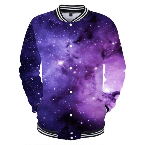 

3d space galaxy star sky baseball jacket women fashion casual winter jacket hip hop funny star sky baseball clothes, Black;brown