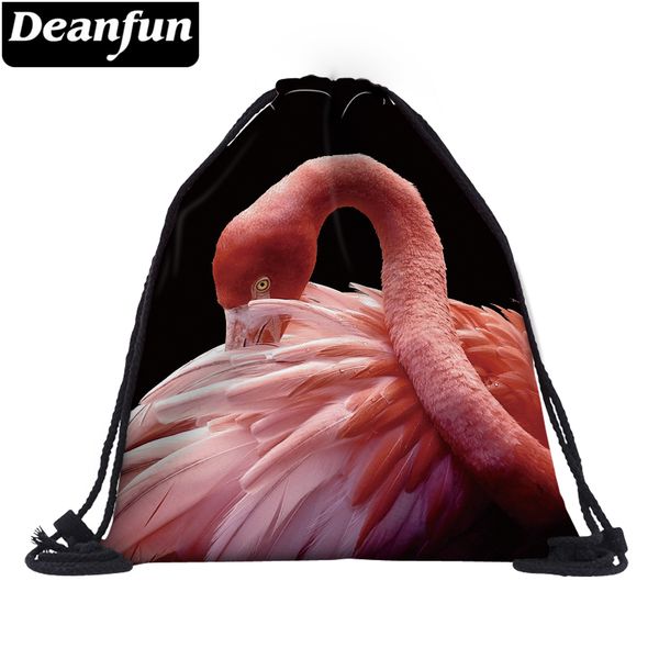

deanfun women flamingo drawstring bag multifunctional for organizer with rope 60130