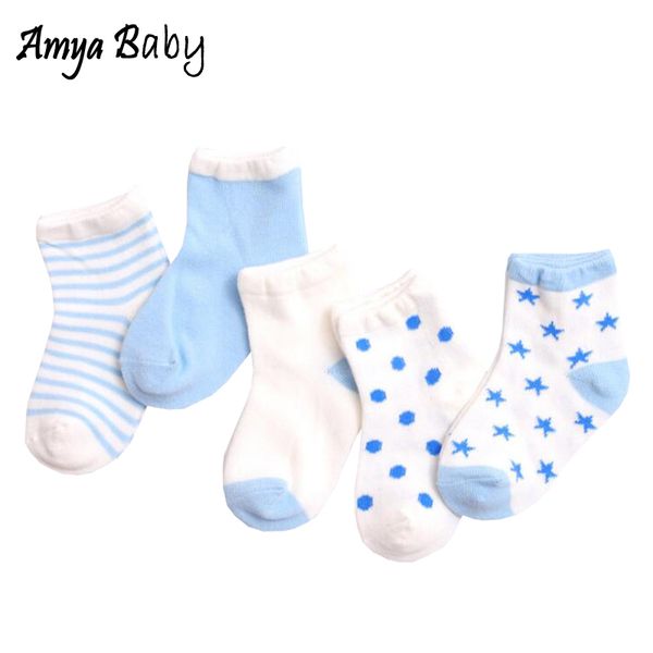 

amya baby 5 pairs baby socks coon newborn socks for baby girl boy infant boys girls short sock 8 colors, Pink;yellow
