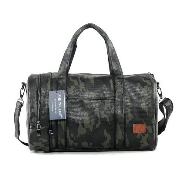 

factory wholesale brand men's bag camo high-capacity portable satchel leisure travel bag korean fashion camouflage leather hand bag