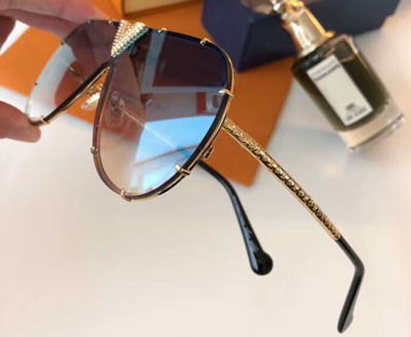 

mens millionaire pilot sunglasses gold/blue mirror rimless glasses sonnenbrille occhiali da sole luxury designer sunglasses glasses with box, White;black