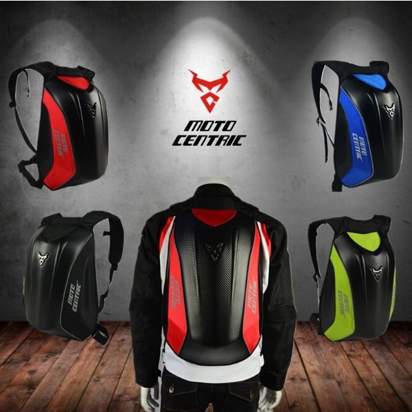 

motorcycle ride backpack rider helmet backpack man shoulder reflective carbon fiber locomotive double shoulder bag waterproof