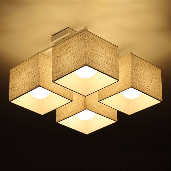 2019 Fabric Art Cloth Led Ceiling Light Nordic Led Ceiling Lamps Modern Living Room Lamp Bedroom Kitchen Lighting Support Agent Drop Shipping From