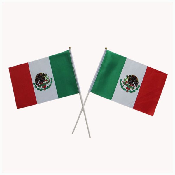 

14*21 cm mexico flag banner,country flag,5*8 inches hand waving flag 100pcs/lot