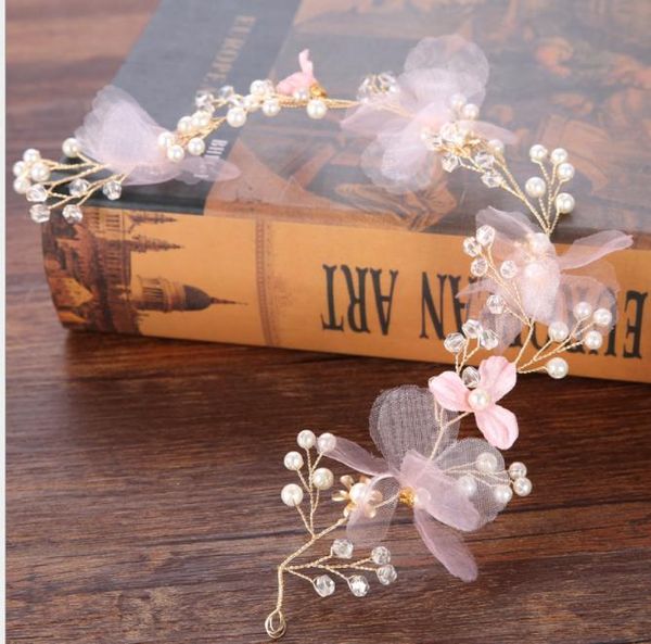 

ручной тонкая розовая лента для волос вокруг золотой линии простой европейский и американский ветер аксессуары, свадебные головные уборы сва, Slivery;golden