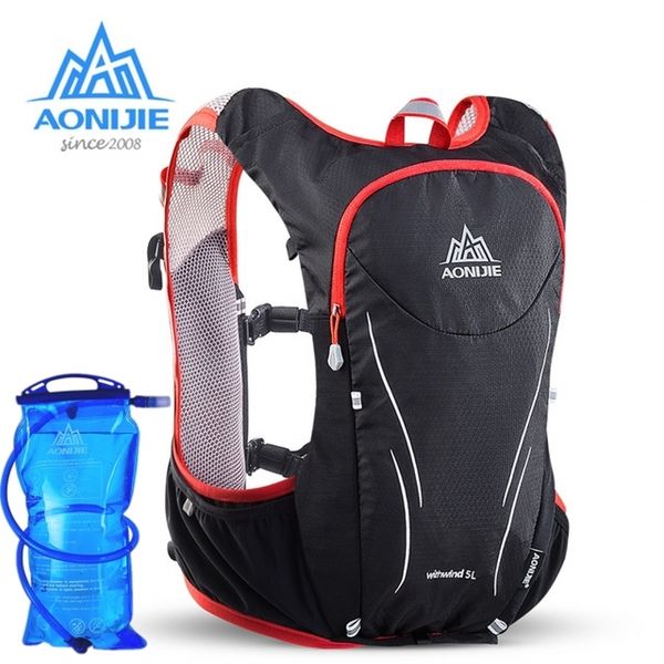 

outdoor sports 5l hydration backpack rucksack bag for 1.5/2l water bladder hiking camping running marathon race sports