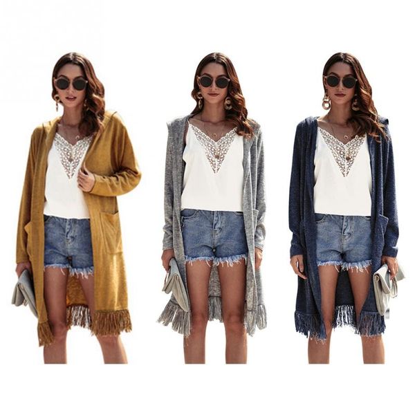 

women knitwear coat turn down collar open front long sleeve knitwear coat quality fashion charming casual style long, Black;brown