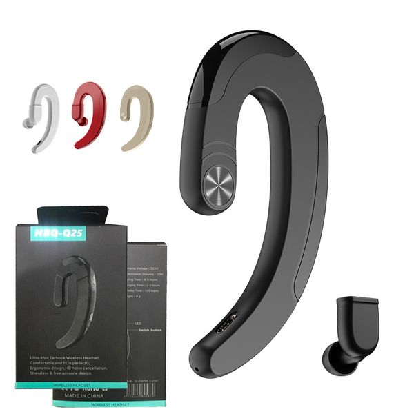 

Q25 Bone Conduction Earphone Wireless Bluetooth Headphones Sweat-proof Sports Headset Ear-hook With Mic for iPhone Android Smart Phones
