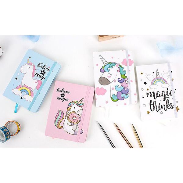 

cartoon unicorn notsets a7 size wholesale 12pcs/lot, Purple;pink