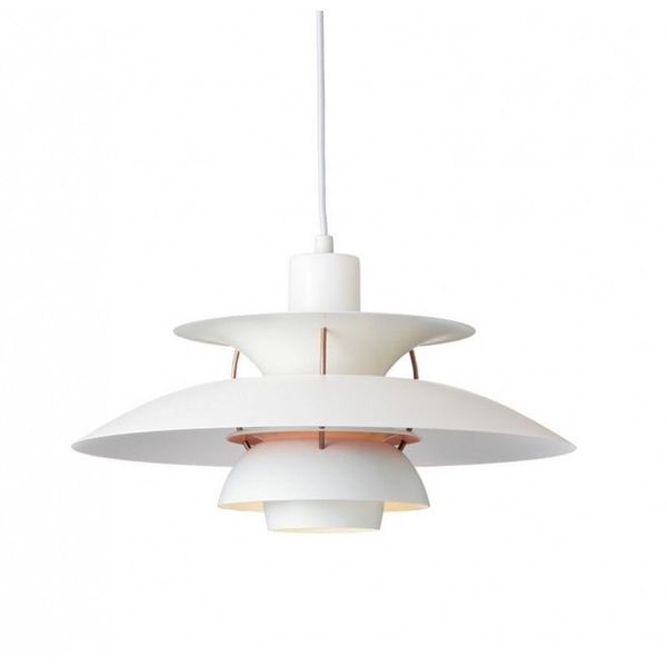 

louis poulsen ph50 pendant lamp pale rose-, pendelleuchte ph5 matt white - pale rose