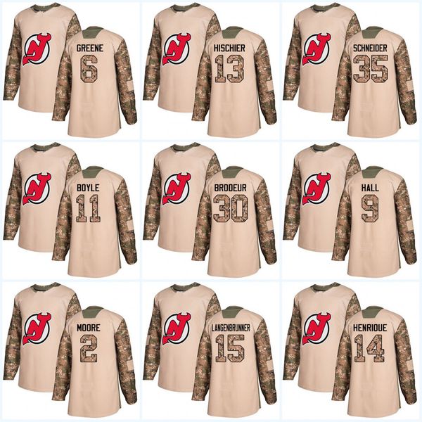 

Womens 2017 Camo Veterans Day New Jersey Devils 30 Martin Brodeur 9 Taylor Hall 13 Nico Hischier Cory Schneider Adam Henrique Hockey jersey