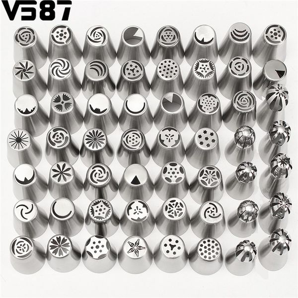 

wholesale- 42 pcs/set icing piping nozzles tips russian tips pastry cake decorating decoration tools for kitchen baking