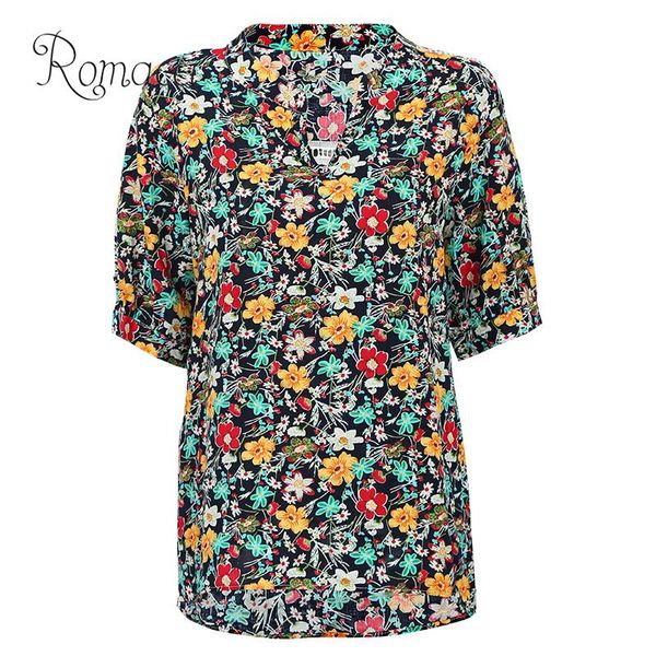 

romacci plus size womens and blouses fashion shirts women 2018 v neck short sleeve irregular hem loose ladies 4xl 5xl, White