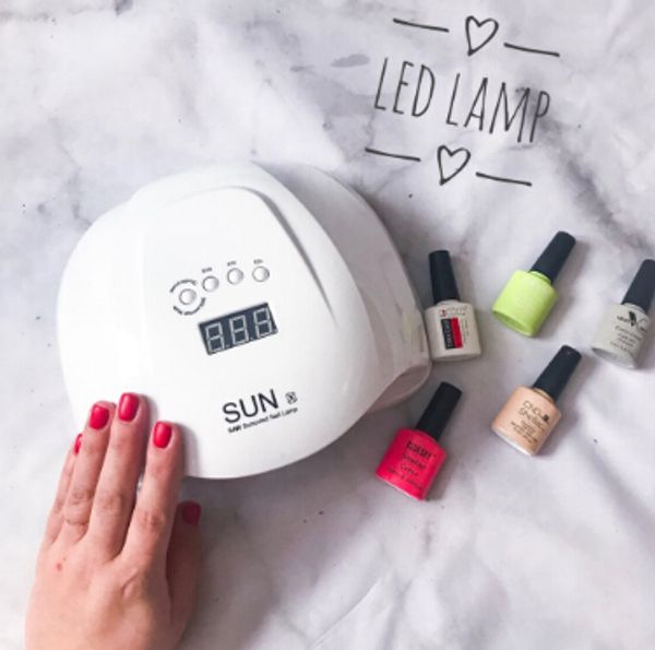 

54w nail dryer ccfl uv lamp led nail lamp curing gel polish art automatic hand sensor 30s/60s timer lcd display 36 leds