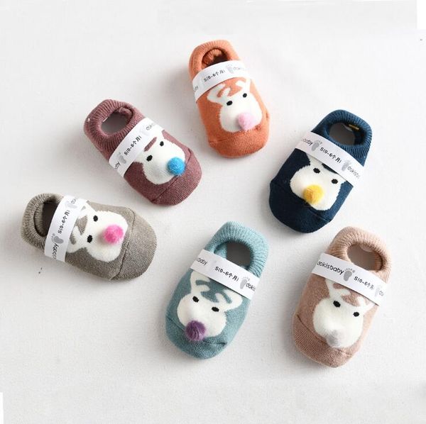 Mode Niedliche Reizende Neugeborene Baby Kinder Jungen Mädchen Cartoon Söckchen Geschenk Rutschfeste Bodensocken Baumwolle Tier 0-2years 12 farben