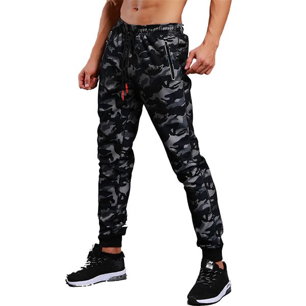 

drop shipping 2018 new autumn men jogger camouflage gyms pants fitness bodybuilding pants runners sweatpants axp232, Black
