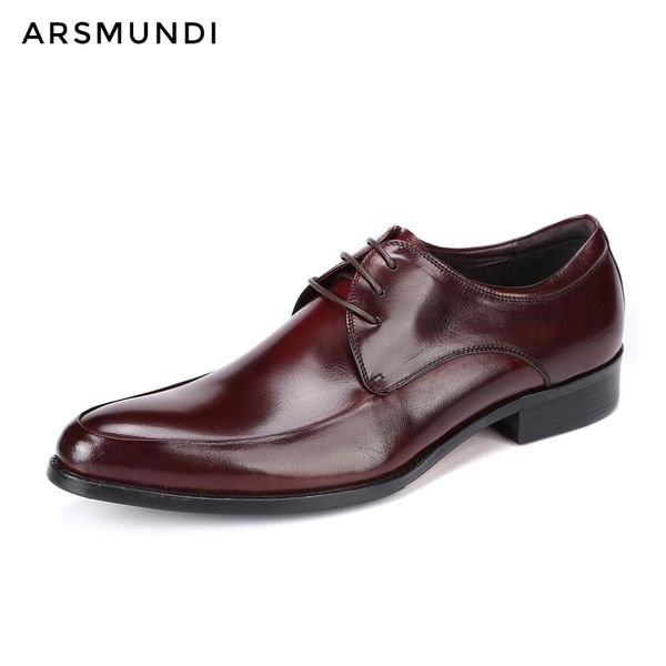 

men genuine leather dress shoes casual lace-up business shoes 2018 men wedding botas de vestir hombre unique, Black