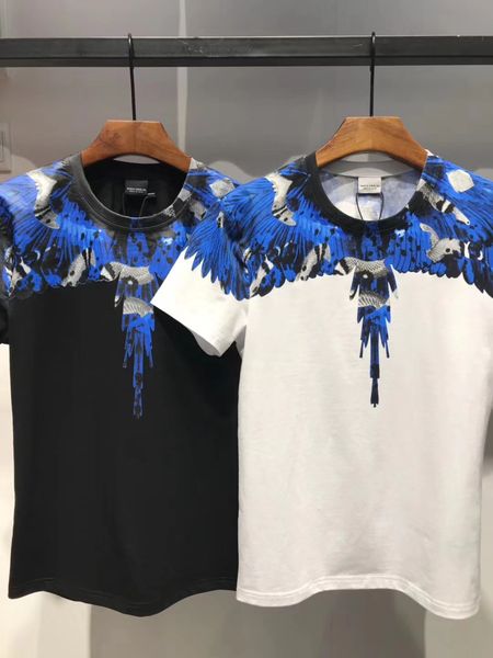 

transport of high-quality cotton t-shirts summer, 2018, european and american short-sleeved t-shirt fashion and casual printed sem m107, White;black