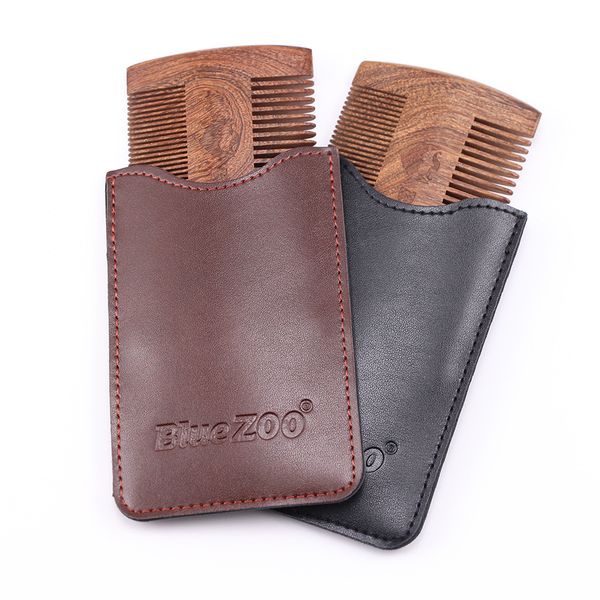 Bluezoo Black Wood Double Sided Beard Comb Portable Hair Comb