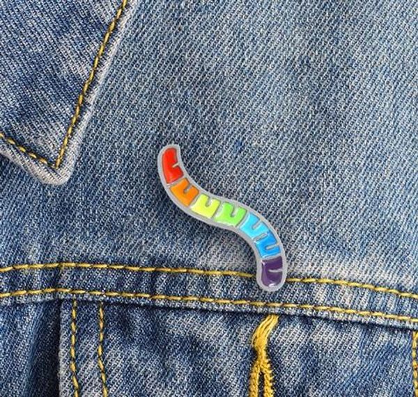 

jewelry pins , brooches earthworm brooch pins jewelry enamel great gifts fashion alloy plated pin gift for women girl, Gray
