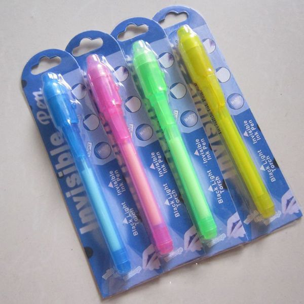 

Individual bli ter card pack for each black light pen uv pen with ultra violet light invi ible ink pen invi ible pen 373, Black;red