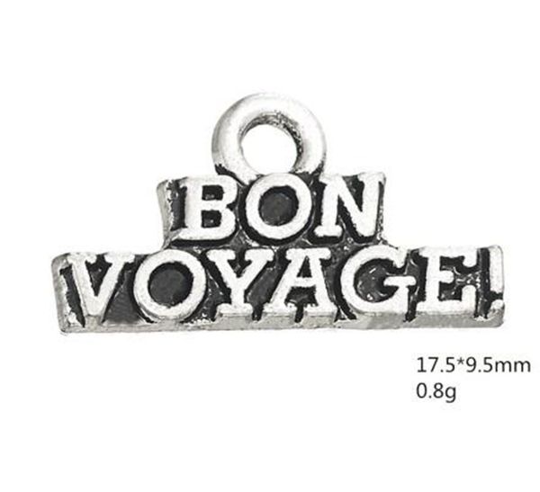 

bon voyage wishes word charms other customized jewelry, Bronze;silver
