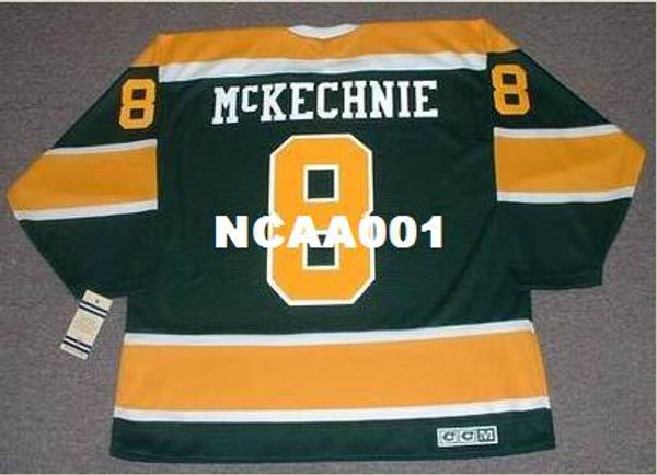 

мужчины #8 уолт маккечни калифорния золотые печати 1972 ccm старинные ретро хоккей джерси или пользовательские любое имя или номер ретро дже, Black;red