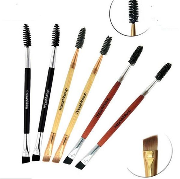 

1pc professional dual sided duo brow brush double head eyebrow brush eyebrow brush + comb beauty makeup tool 1pcs dhl ing