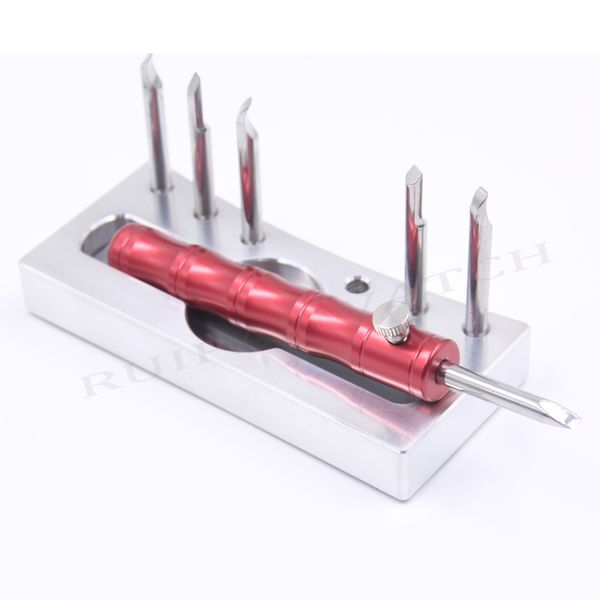 

watch caseback opening lever tool pry with 6pc replaceable tip