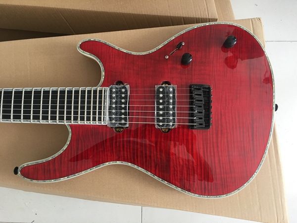 Ich habe eine Gitarrenfabrik in China, E-Gitarre, Hals durch Korpus, 24 Bünde, Ebenholzgriffbrett, rote Farbe