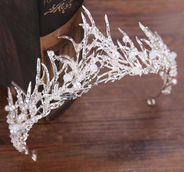 

2018 new korean crystal crown hoop, Silver