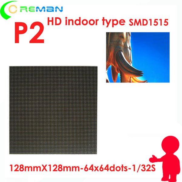 

hd indoor p2 led matrix module rgb full color hub75 meeting room exhibition led screen panel p2 small unit