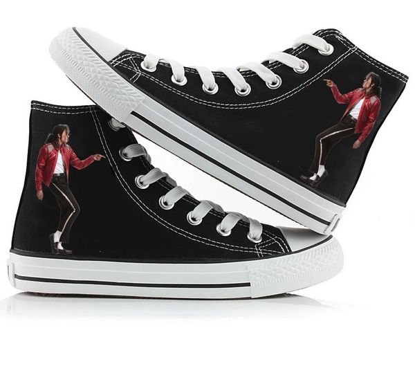 

Майкл Джексон обувь высокого верха обуви холст Sneark спортивная обувь Майкла Джекс