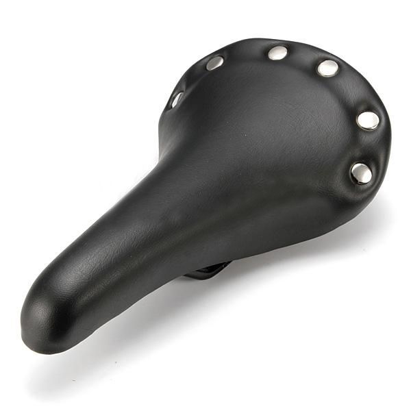 

black cool vintage retro riveted road fixie bike saddle bicycle seat fixed gear