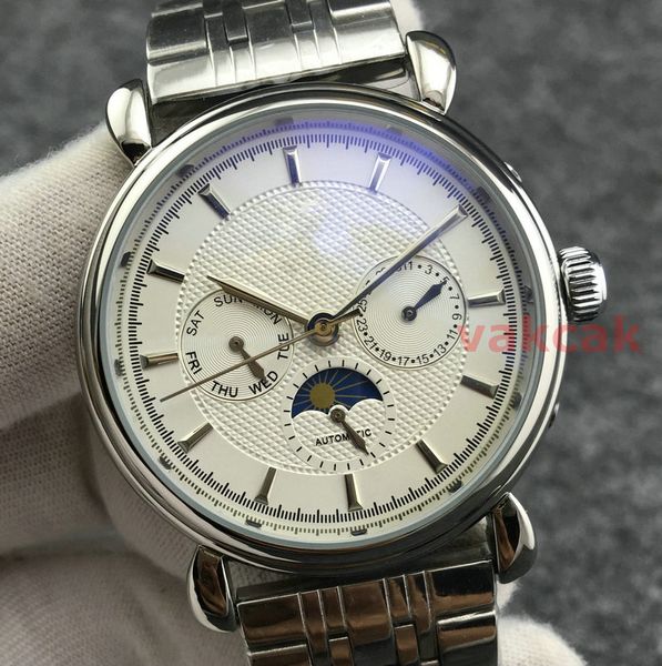 

AAA Silver Bracelet Top Luxury Brand Mens Mechanical Stainless Steel Automatic Movement Males Watch Sports Self-Wind Watches Wristwatches