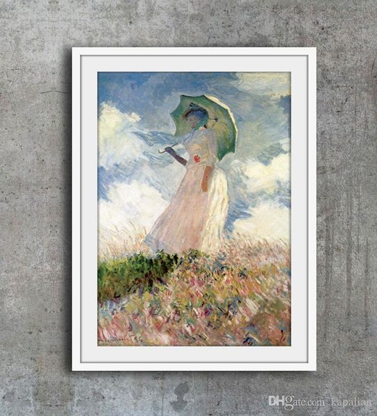 

Claude Monet Art Works The Promenade Woman with a Parasol Home Decor Art Poster Print 16 24 36 47 inches