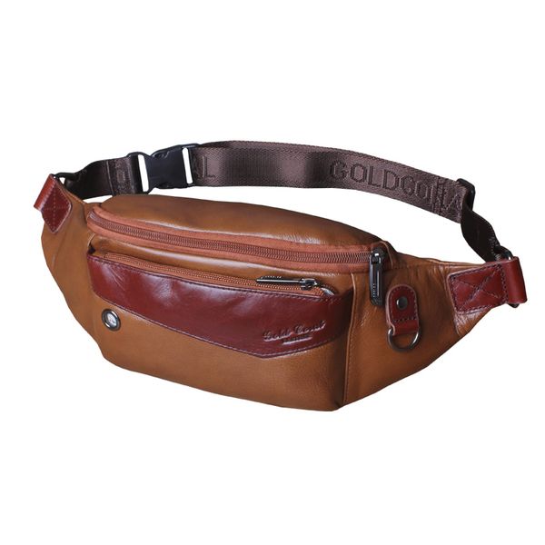 

vintage genuine leather cowhide men waist bags men travel hip bum belt pouch wallets