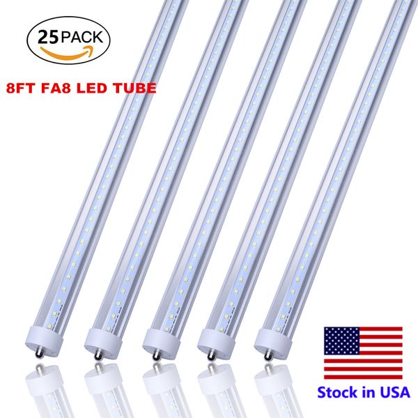 LED Tüp T8 8ft Tek Pin FA8 LED T8 Tüp Işığı 45W 8 Ayak LED Tüpler SMD2835 190LES 100LM/W AC85-265V