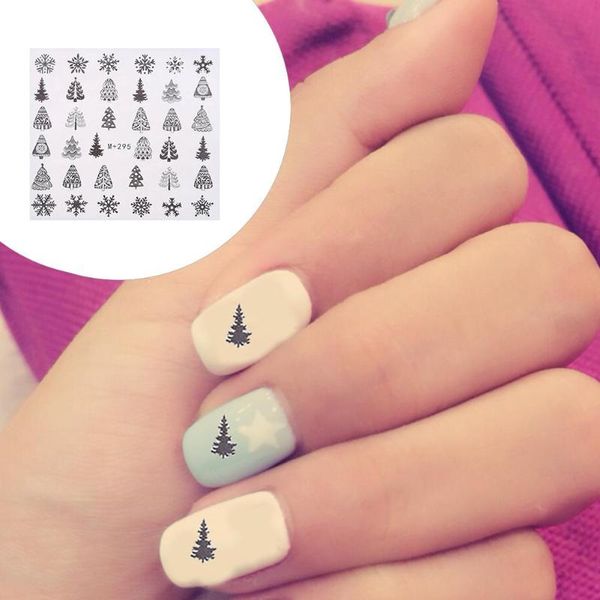 

5 sheet christmas snowflake nail foils white snow christmas design nail art transfer foil transfer sticker paper, Black