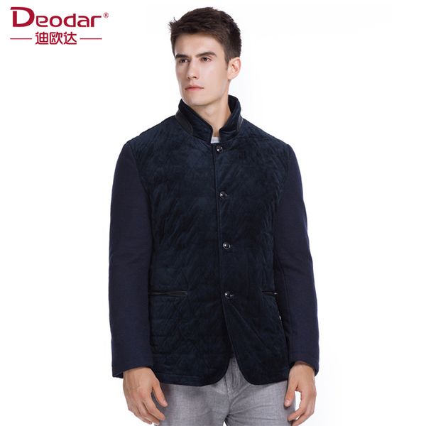 

deodar new fashion origin design 2017 winter spring autumn blazer style duck down coats men single breasted casual jacket dx4283, Black