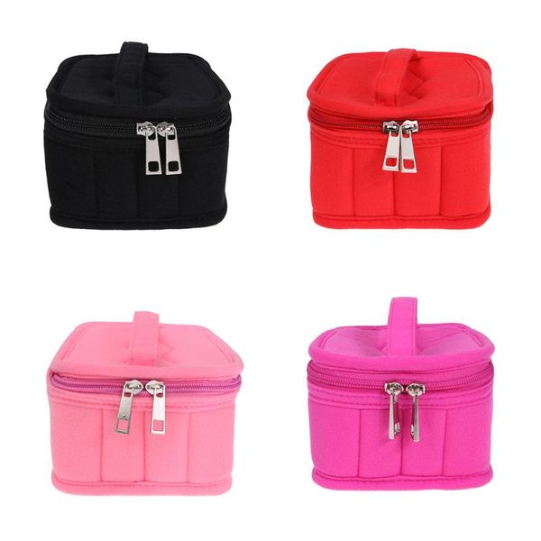 

10 colors 16 bottle essential oil bottle bag carrying holder case women hands cosmetic bag essential oil organizer storage