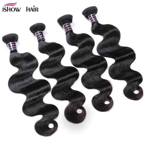 

8a mink brazillian body wave unproce ed braizlian virgin human hair whole ale wet and wavy brazilian hair weave bundle natural color, Black