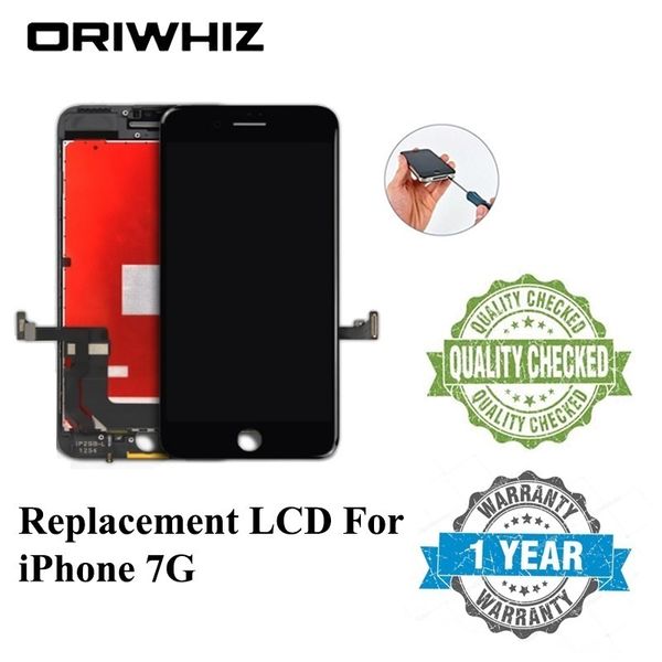 ORIWHIZ Qualità superiore per iPhone 7 7G LCD Touch Screen Digitizer Assembly Colore bianco e nero Imballaggio perfetto Spedizione veloce Ordine misto